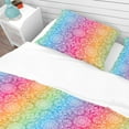 thumbnail image 4 of Designart 'Ethnic Floral Pattern' Bohemian & Eclectic Duvet Cover Set, 4 of 4