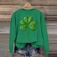 thumbnail image 4 of St. Patrick's Day Sweatshirt for Women Lucky Shamrock Long Sleeve Irish Shirt Ireland Pullover Tops, 4 of 4