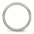 thumbnail image 2 of Stainless Steel Criss-Cross Design 6mm Brushed and Polished Band, Available in Multiple Sizes, 2 of 7