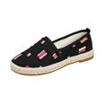 thumbnail image 3 of YOUYEDIAN Loafers for Women Comfortable Fashion Patchwork Print Low Heel Casual Round Toe Soft Flats Versatile Slip On Walking Canvas Shoes, 3 of 5
