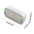 thumbnail image 2 of Hwkond Bluetooth Speaker Waterproof Wireless Bluetooth Speaker With FM Radio Mini Portable Card Mirror LED Night Lights Alarm Clock Sound Alarm Clock Settings For All Phone Gifts For Children, 2 of 8