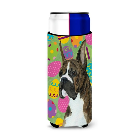 Carolines Treasures SS4853MUK Boxer Easter Eggtravaganza Ultra Hugger for slim cans Slim Can multicolor