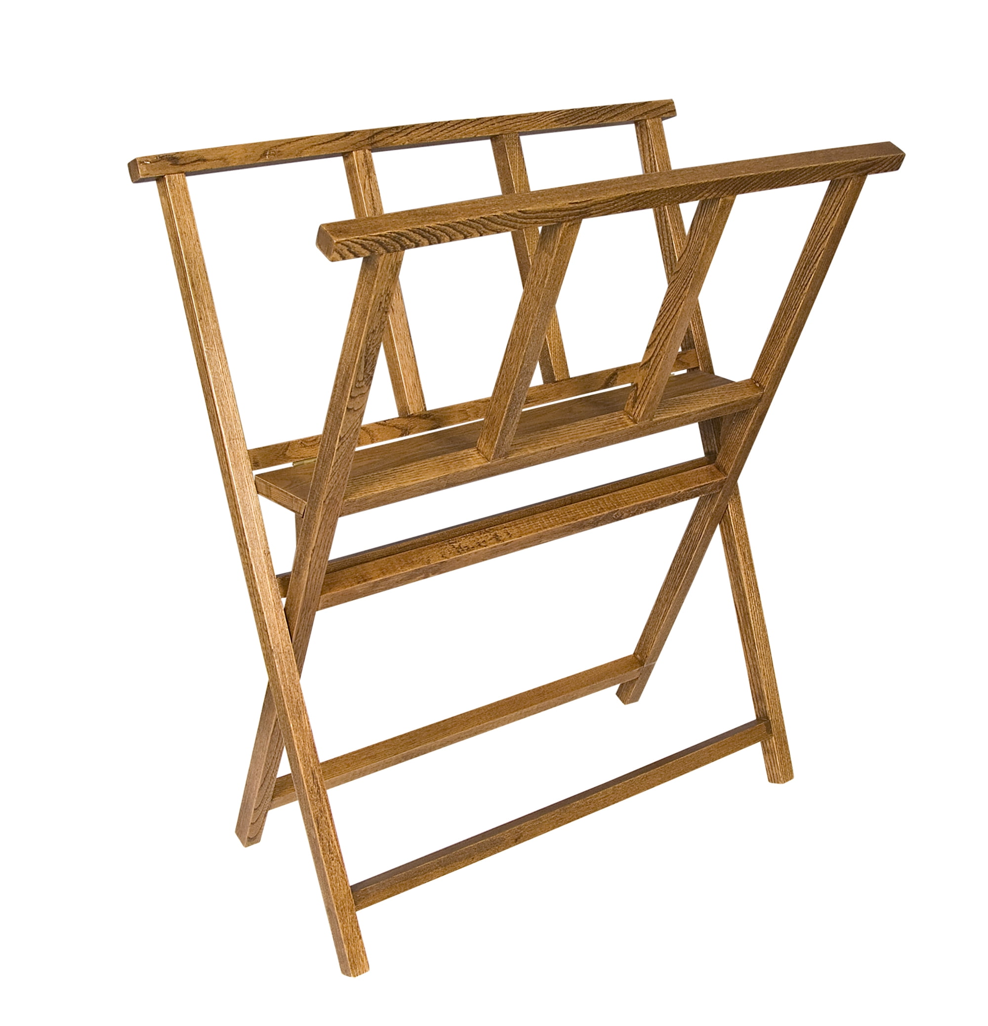 Creative Mark Folding Wood Large Print Rack Perfect for Display of