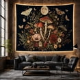 thumbnail image 6 of Nocturnal Mushrooms and Moths Under Starry Skies Dreamy Illustration for Nature Enthusiasts Botanical Fantasy Decor Halloween Gift Tapestry Wall Hanging for Bedroom and Living Room, 6 of 7