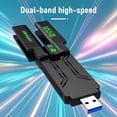 thumbnail image 4 of Adaptador USB WiFi Wifi5 de 1300 Mbps, Banda Dual 2.4G+5G, 802.11AC, Receptor Sin Controlador, Tarjeta Inalámbrica USB 3.0 de Alta Velocidad., 4 of 7
