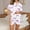 Purple, variant on Sentmoon 2 PCS Pijamas for Women Set Collar Nightgown Short Sleeve Relaxed Breathable with Print Womens Sleepwear Summer Fashion for Loungewear Outfits L