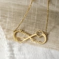 thumbnail image 2 of Personalized Custom Name Infinity Necklace with Cut-Out Heart for Women Jewelry Gift ,Gold ,Silver and Rose Gold, 2 of 4