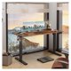thumbnail image 2 of XPOPR Electric Height Adjustable Standing Desk Large 55 x 24 Inches Sit Stand up Desk Home Office Computer Desk Memory Preset with T-Shaped Metal Bracke, Brown, 2 of 5