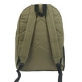 thumbnail image 2 of K-Cliffs Unisex 18" Padded Straps School Backpack Olive Green, Teen-Adult. 100% Polyester, 2 of 3