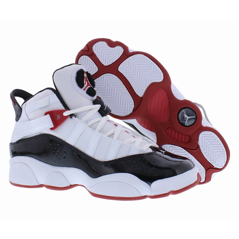 Jordan 6 Rings (GS) Big Kids' Shoes White/Black-Varsity Red 323419