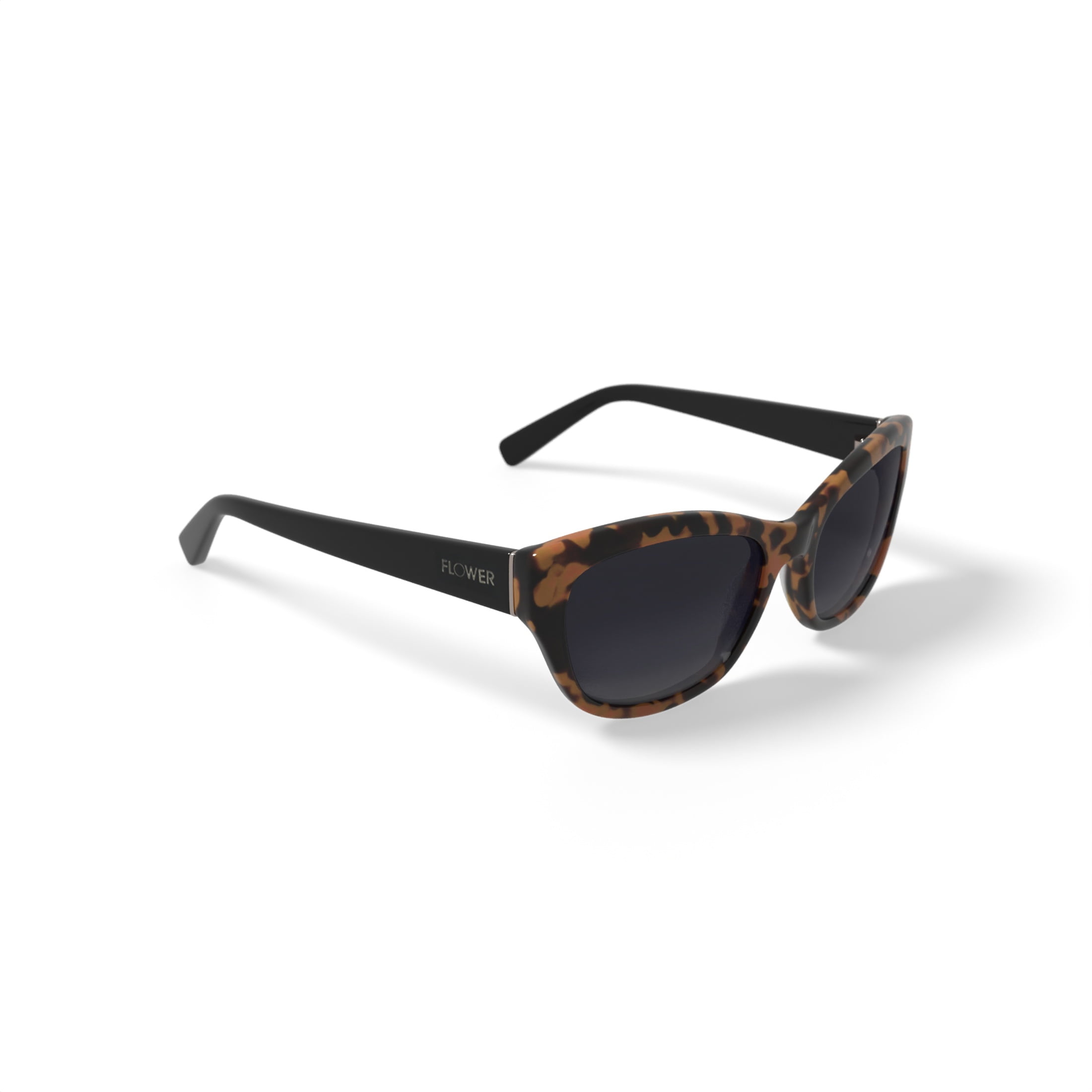 FLOWER Women's Rx'able Polarized Fashion Sunglasses, FLR1007P - Chloe, Tortoise, 53-16-140, with Case