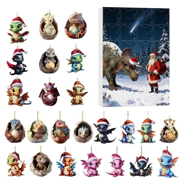 Home 2025 Holiday Advent Calendar Collectible 2D Funny Animal Commemorative Set for Festive Countdown Celebration