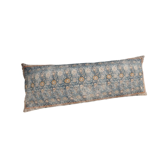 Blue Beige Vintage Body Pillow Covers, Modern Geometric Abstract Art Ethnic Soft Bed Throw Pillowcases Breathable Cooling Long Lumbar Body Pillow Sham Cover for Bed Sofa 20''x54''