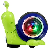 Auto-Sensing Snail Crawling Toy,Dynamic LED Lights Music Interactive Toy for Baby Infant Boy Girl, Funny Birthday for Toddler