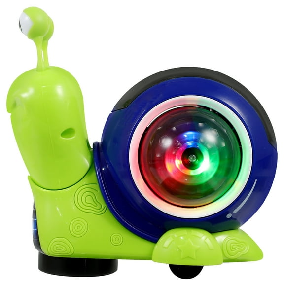 Auto-Sensing Snail Crawling Toy,Dynamic LED Lights Music Interactive Toy for Baby Infant Boy Girl, Funny Birthday for Toddler