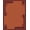 Red, Pattern 1, variant on ODIKA 8'x10' Washable Area Rug Durable, Non-Slip Rust and Burgundy Art Design Geometric Corners with Bold Accents for Living Room, Under Sectional, Family