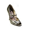 Pre-owned|Jimmy Choo Womens Peep Toe Silver Leather Pumps Heels Size EUR 36