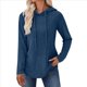 thumbnail image 3 of Sudaderas con Capucha para Mujer, Sudaderas de Gran Tamaño, Camisetas de Larga, Suéteres, Suéteres de Otoño, Tops. Azul XXL, 3 of 6