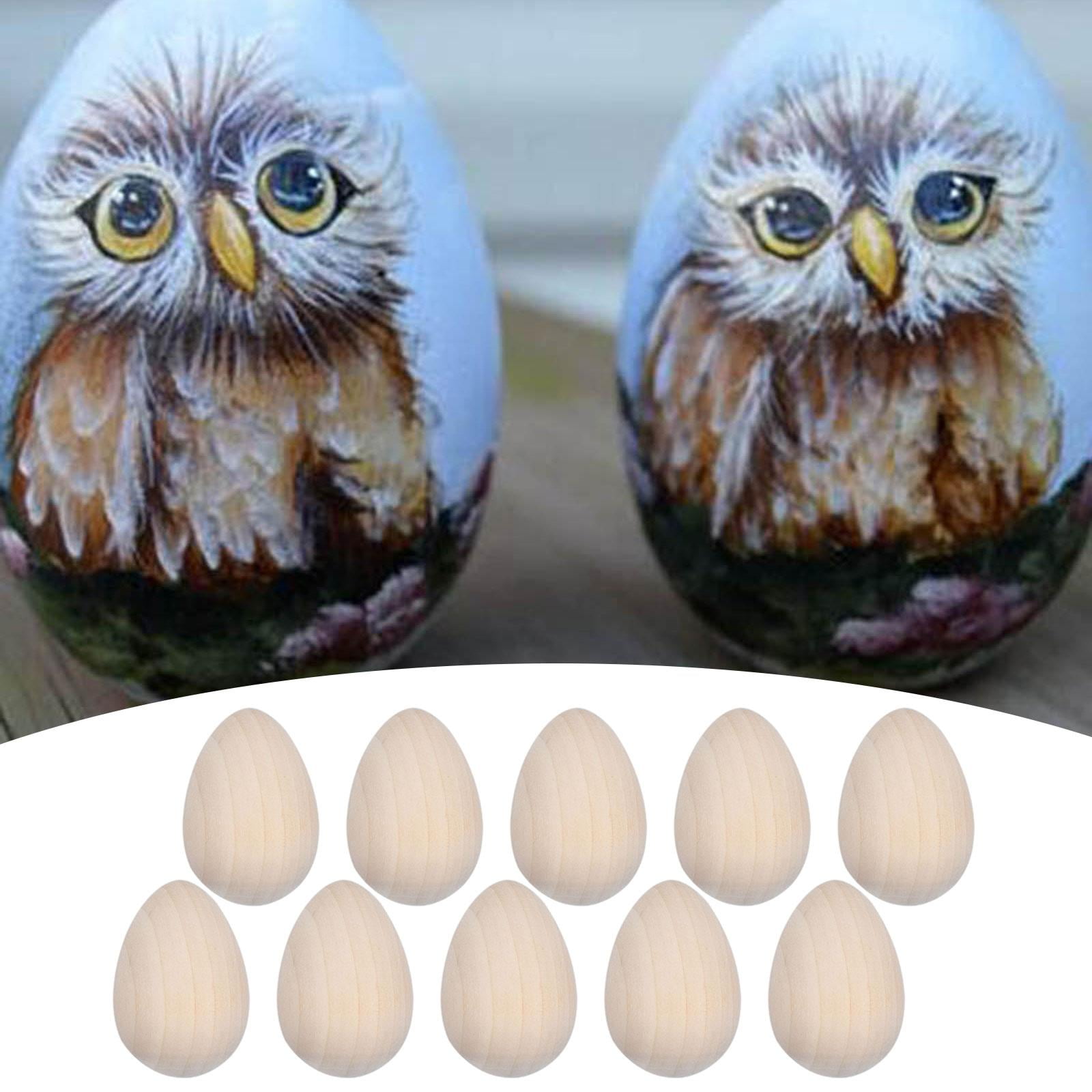 FVDPWYE 10 Pieces Easter Eggs Simulation Egg Hand Painted DIY Crafts Educational Toy for