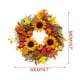 thumbnail image 3 of Coronas De Girasoles Otoñales De 20 Pulgadas Corona De Calabazas Para La Puerta Principal En Acción De Gracias Con Hojas De Arce Y Bayas Decoración Otoñal Para Paredes Exteriores Para Fiestas En Cas, 3 of 6