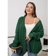 thumbnail image 3 of Daystry Women's Fall Winter Long Sleeve Chunky Cable Knit Sweater Open Front Cardigan Button Loose Sweaters Outerwear, 3 of 6