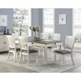 thumbnail image 6 of Nmkwnr Pack of 2 Dining Chair with Wood Frame, Fabric Upholstered Side Chairs for Dining Room, Living Room, White, 6 of 8