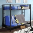 thumbnail image 3 of Walker Edison Contemporary Metal Twin Bunk Bed Frame in Black, 3 of 6