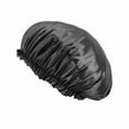 thumbnail image 2 of Coiffure Imitation Soie Dentelle Casquette Ronde Bonnet de Sommeil Bonnet de Chimiothérapie Beauté et Coiffure Extra Large Bonnet de Satin Réglable Réversible Bonnet de Sommeil Bouclé Cheveux Naturels, 2 of 8