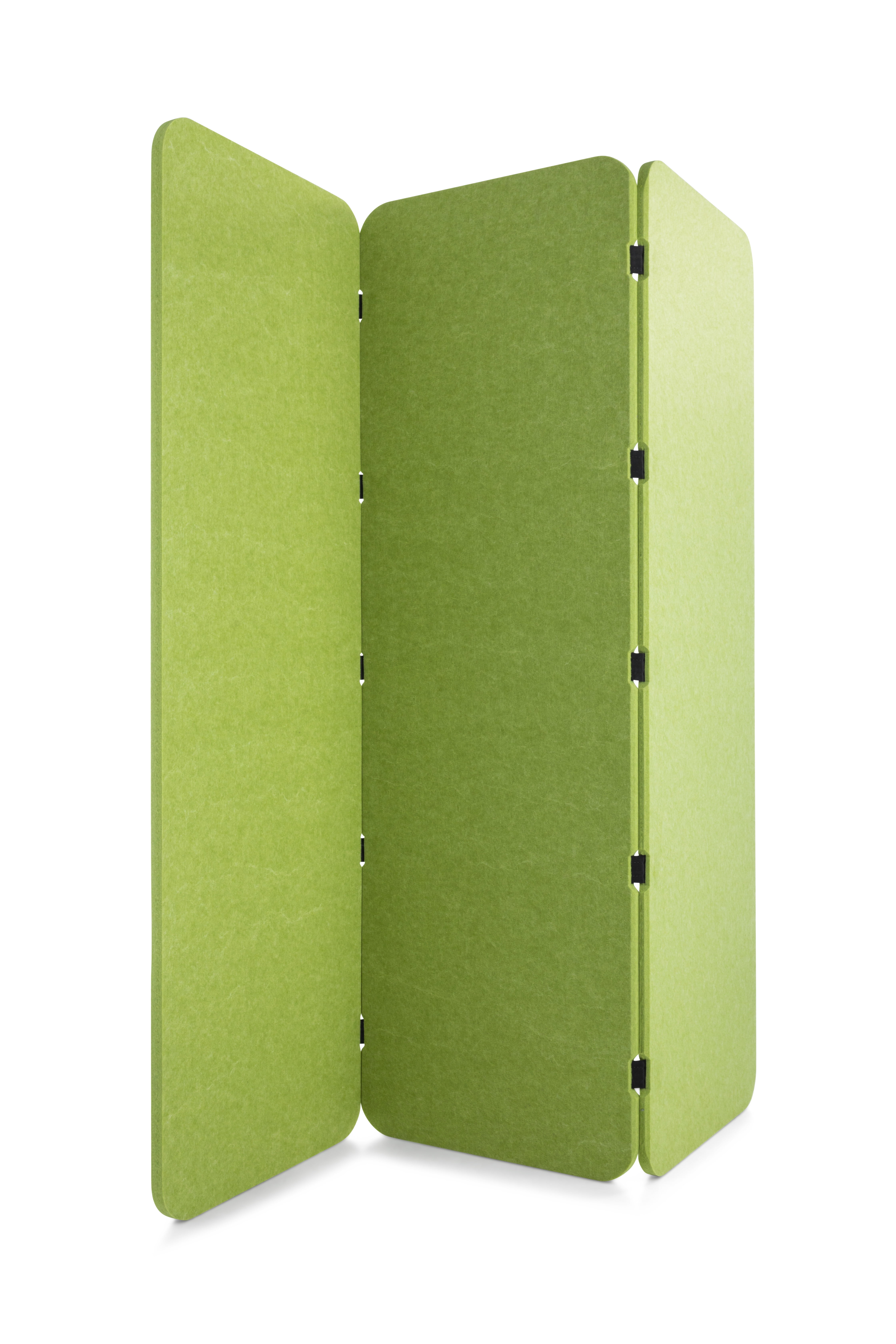 Lumeah Concertina Privacy Screen Foldable Sound Reducing Room Divider , 70”H x 70” W, Lime