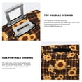 thumbnail image 3 of Hirioo Brown Plaid Sunflower for Elasticity Suitcase Cover (No luggage Included) Durable Luggage Protector Fits 18-32 Inch Luggage-Small, 3 of 7
