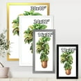 thumbnail image 4 of Designart 'Green Croton In Clay Flowerpot' Traditional Framed Art Print, 4 of 4
