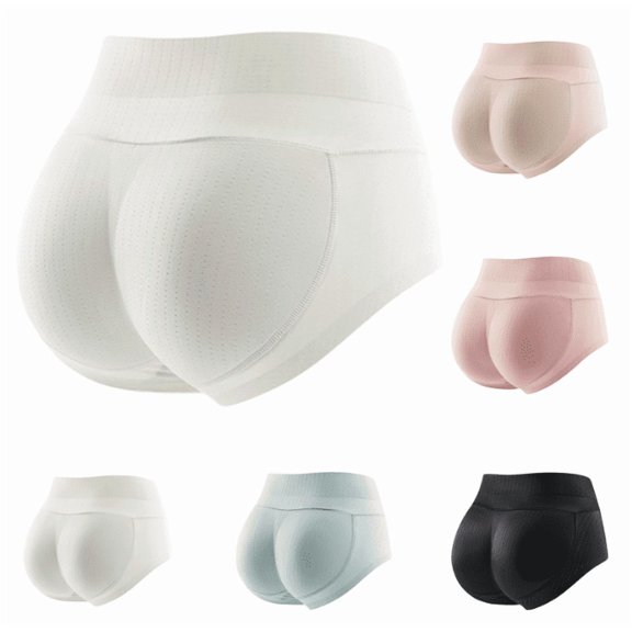 Low Back Shapewear Shorts for Women Tummy Control Butt Lifting Body Shaper Panties Underwear (White,L)