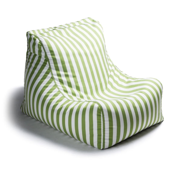 Jaxx Bean Bags Jaxx Ponce Outdoor Bean Bag Patio Chair and Lounger Lime-Stripes
