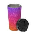thumbnail image 2 of Lsque Holiday Shiny Pattern Travel Coffee Mug 16oz: Insulated Coffee Cup with Leakproof Lid, Coffee Tumbler, Reusable Coffee Cups with Seal Lid, 2 of 8