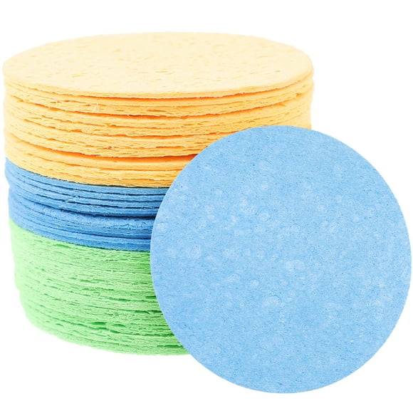 Esponja de celulosa para polvo facial, esponja desmaquillante, 30 Uds.