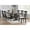 Black & Brown, variant on InRoom Furniture D526-T Dining Table, Dark Gray
