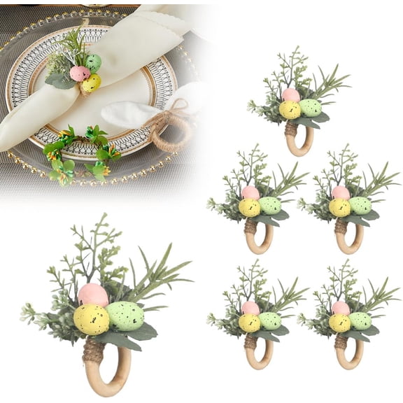 Easter Napkin Rings, Napkin Ring Napkin Holder, Spring Table Decor Napkin Ring Holders for Easter Party Banquet Dining Table Decoration