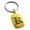 Gold, variant on Stainless Steel Letter K Initial Old English Monogram Engraved Small Rectangle Dog Tag Charm Keychain Keyring