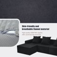 thumbnail image 4 of Newest Convertible Modular Sectional Sofa Set Popular Microfiber Fabric Compression Sofa, 4 of 8