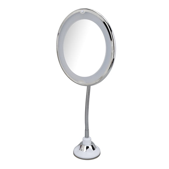 Espejo de Maquillaje, Tazas de Succio Con Batería de 10x Magnificada Espejo de Maquillaje 10x Con Luz Blanca Para Maquillaje