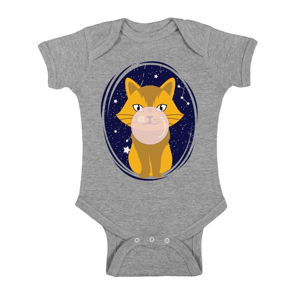 Baby Shirts - NB 6M 12M 18M 24M - Kitten Cat Short Sleeve Bodysuit