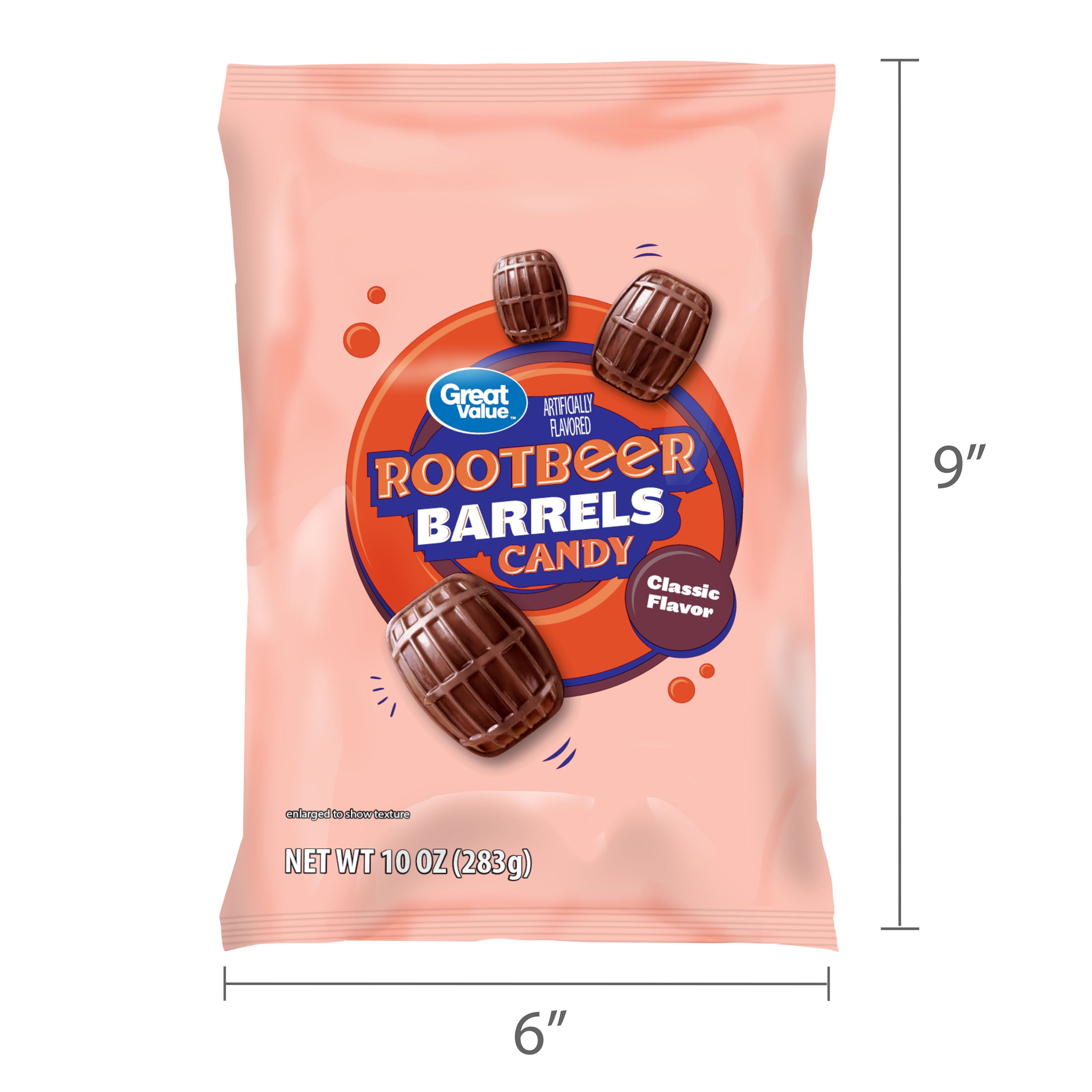 Great Value Root Beer Barrels Hard Candy, 10 oz