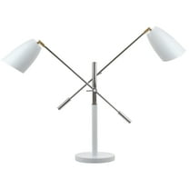 SAFAVIEH Mavis 32 in. H Adjustable Duo-Light Table Lamp, White