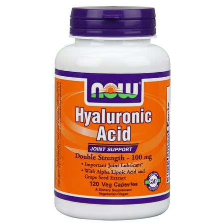 NOW Foods Acide Hyaluronique 100Mg Plus 120 2X Capsules végétales