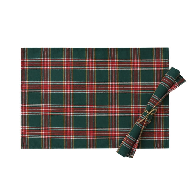 Nvzi Juego de 4 manteles individuales navideños de 12 x 18 pulgadas para decoración de fiestas, cocinas y comedores