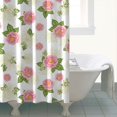 thumbnail image 4 of Pioneer Flower Floral Print Pattern Shower Curtain 84"x72", Bathroom Decorative Shower Curtain Set with 12 Hooks, Waterproof Washable, 4 of 6