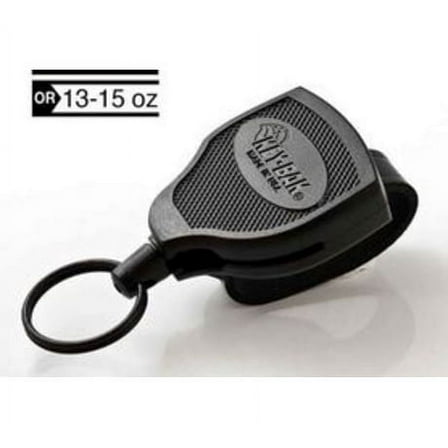 KEY-BAK 48 Locking Polycarbonate Retractable Keychain Holder with 36-inch Kevlar Cord, - Black