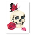 thumbnail image 3 of Designart Crâne avec Rose Rouge et Papillon Art Mural Moderne et Contemporain sur Toile, 3 of 4