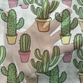 thumbnail image 3 of Cactus Tulle Curtains with Rod Pocket, Vases and Pots with Flowers Cartoon Drawing Colorful Summer Plants Design, Sheer Drape for Wedding Party 2 Panels, 7 Sizes, Peach Pink Green, by Ambesonne, 3 of 3