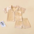 thumbnail image 2 of Ensemble de Pyjamas 2 Pcs pour Enfants Motif Rouge/vache Imprimé/coloré Manches Courtes + Shorts Taille Élastique Garçons Filles Ensemble de Nuit Coloré 2-3 Ans, 2 of 7
